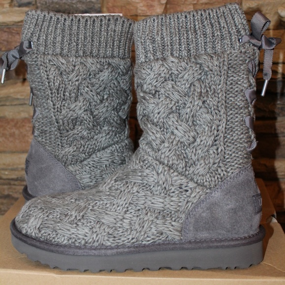 UGG Shoes - UGG ISLA Sweater Boots HEATHERED CHARCOAL GRAY